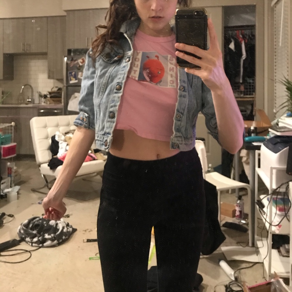 Levi’s xs cropped vintage denim jacket.